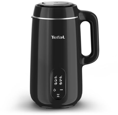 Tefal Machine multi-soupe, 6 programmes de véhicules, capacité de 1 l, soupes molles, soupes épaisses, vitamines, recettes chaudes, 4 personnes, fonction de nettoyage de voiture, brosse de nettoyage