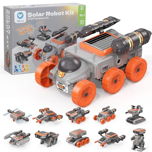 Sillbird solar Roboter Kinder Spielzeug ab 8 Jahre, 10-in-1 Mint Experimente Lernspielzeug Kinder Geschenk für Geburtstag und Weihnachten 112 Stück
