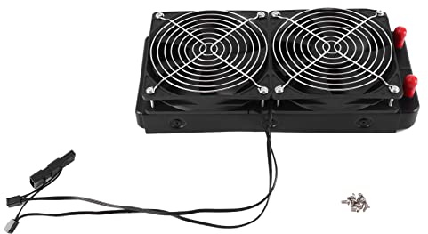 Sirxlevcy Radiatore per Computer con 2 Ventole in Alluminio da 240 Mm a 10 Tubi per Raffreddamento Ad Acqua con Ventola per di Raffreddamento Ad Acqua per CPU PC, Dritto