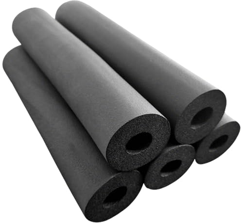 Isolation des tuyaux en caoutchouc,mousse souple,Isolation de tuyau,Tuyau D'isolation Antigel,Isolation Phonique et Thermique,5 bâtons par paquet, 6 FT(2.4ID*1THK)
