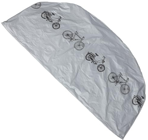GARVALON Copertura per Bicicletta Resistente Grigia Telo Copribici Antigraffio Traspirante e Leggero Protezione per Bici da Esterno e Antipioggia per Mountain Bike e Moto
