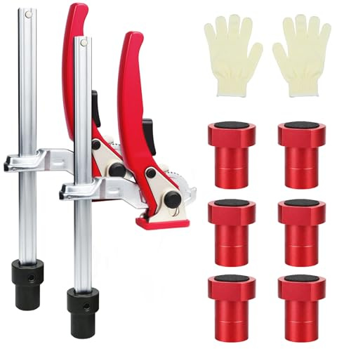 Bankhaken 20mm Set mit Hebelzwinge und Niederhalter Verstellbare Schnellspannpresse, Aluminiumlegierung Tischklemmen Spannelement, Tischpressenhalterung für Werkbank Schnellspannzwinge