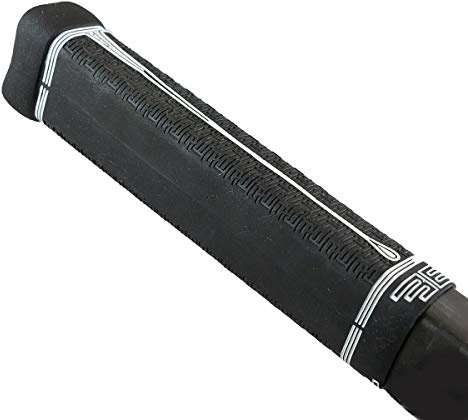 Buttendz Fusion Z hockeyklubba ersättningsgrepp - återanvändbar design, liten knopp spelare grepp för rörlighet topphand, passar alla stickstorlekar (svart, vit dropp)
