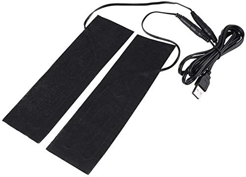 Walfront USB-Heizpad, Heizkissen, 19.6 cm x 6 cm, Schwarz, Kohlenstofffaser, 5V, 35-50°C