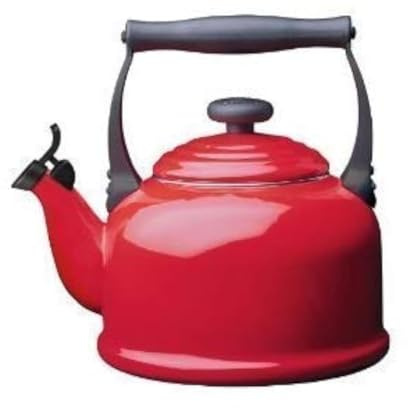 Le Creuset Emaille-auf-Stahl-Teakessel, 2,2 l, Chili-Rot