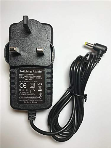 Replacement for 9V 1500mA Mains AC-DC Adaptor for Bush CDVD100W1SWMP 10 inch Portable DVD Player