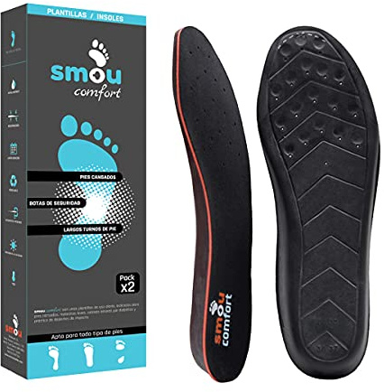 Solette Comfort SMOU Comfort – Memory Foam PU a Tocco Morbido e Ammortizzazione – Traspiranti – Uomo Donna per Scarpe, Stivali e Uso Quotidiano (41-42)