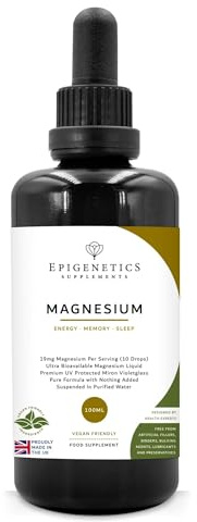 Magnesium Liquid Supplements | 100ml Magnesium Chloride & Magnesium Sulphate Blend | Made in UK & Vegan Friendly Mineral Liquid | Over 4 Months Supply.