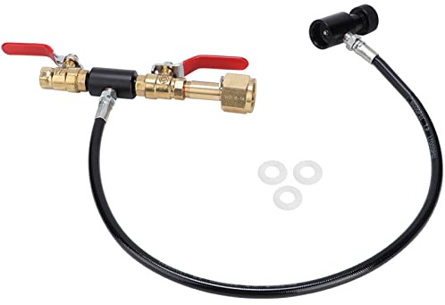 Soda Refill Adapter Kit, CO2 Cylinder Refill Adapter Bottle Connector Adapter CO2 Cylinder Refill Adapter with Hose(36 inch)