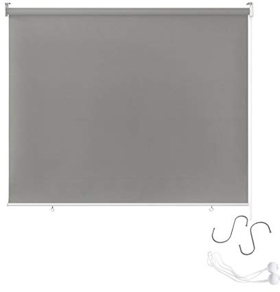YUENFONG Tenda a Rullo da Esterno Tenda a Rullo Oscurante per Finestra per Balcone, Protezione Solare da Sole (180 X 140cm, Grado)