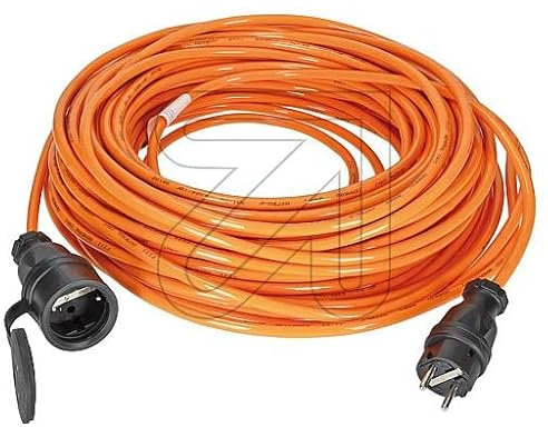 Verlängerungskabel Verlängerungsleitung * verschiedene Modelle, Farben, Längen und Anwendungsbereiche verfügbar * (40 m, orange Schuko (IP44) Außenbereich)