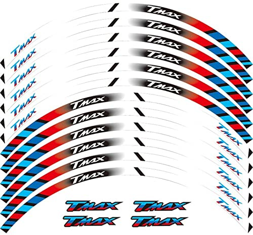 ROANNY Felgenband 12 X Bordo Spesso Esterno 15 Zoll Felgen Banda Radaufkleber Für Yamaha TMAX 500 530 TMAX500 TMAX530 (Color : H)