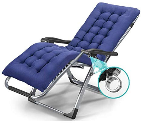Heavy Duty Zero Gravity Folding Chairs, Relaxing Chair, Beach Recliner Chairs, Sun Loungers, Lounger Deck Chairs, Recliner, Beach Patio Garden Camping, Super Width 65/72CM (Farbe