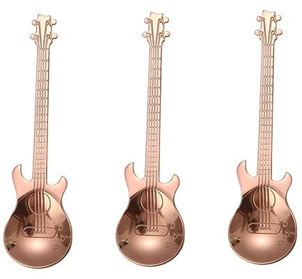 BESTonZON 3 Stk Rührwerk Aus Edelstahl Obstlöffel Gitarren-teelöffel Mini-teelöffel Suppenlöffel Esslöffel Gitarrenlöffel Kuchenlöffel Löffel Aus Edelstahl Servierlöffel Zubehör Metall