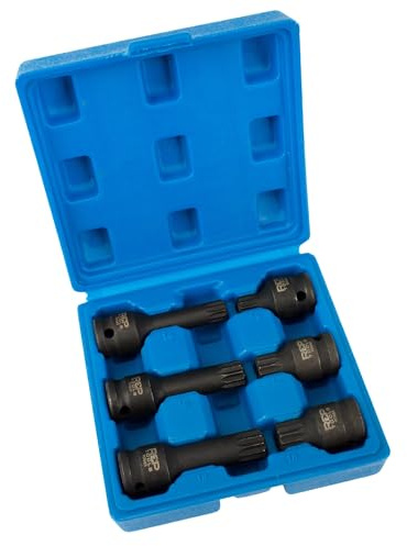 RepTools Kraft Steckschlüssel Satz 1/2 XZN Innen Vielzahn M14 M16 M18 lang | auch für Antriebswelle KFZ