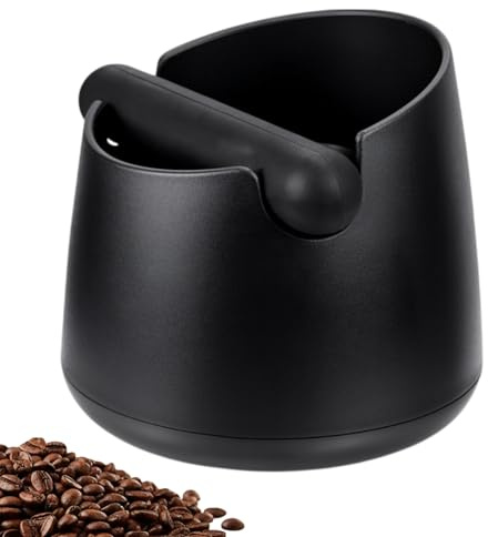 Abklopfbehälter für Siebträger - robuster Abschlagbehälter Espresso Zubehör - Knock Box für Siebträgermaschine, kaffeesatz behälter & klopfbox - kompakt & leicht zu reinigen