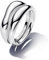 PANDORA Essence Organisch Geformte Stacking-Ringe aus Sterling Silber, Größe: 56, 193264C00-56