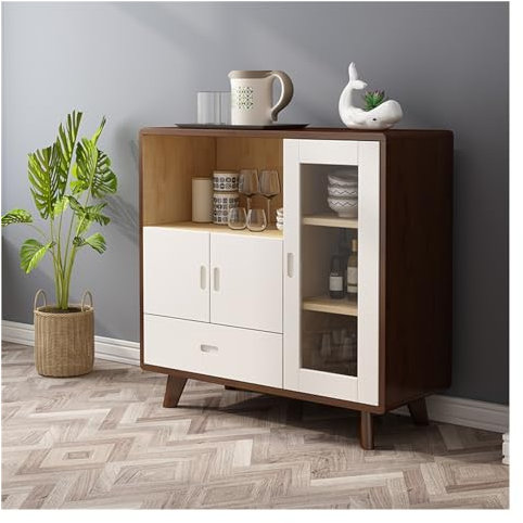 LAPADULA Konsolenschrank Buffet-Sideboard-Schrank, Barschrank, Aufbewahrungsschrank mit Türen und Massivholzbeinen for Wohnzimmer, Eingangsbereich Buffet-Aufbewahrungsschrank (Color : C)