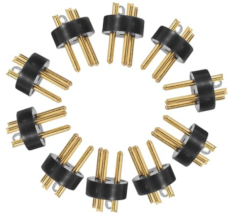 OFFSCH Connettore Maschio Xlr 3 Pin per Microfono 10 Pezzi in Metallo e Abs Alta Conduttività e Stabilità Audio per Cavi Amplificatore Audio DIY