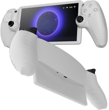 TNP Silicone Protective Case Compatible with PlayStation Portal Remote Player, Soft Grip Cover Skin for PS Portal, Anti-Slip Shock Absorbing Scratch Resistant Protector Shell, White