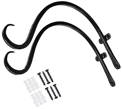 siduytin 2X Wand Blumentopf zum Aufhängen – innovativ für Balkondekoration und Gartendekoration, Metall Hängedekoration, Pflanzenhalter, Schwarz, 12 Zoll (180 g)