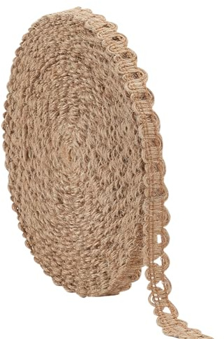 PH PandaHall 10m Geflochtenes Sackleinenband 1cm Natürliches Jute Sackleinen Spitzen Bastelband Seil Für Kostüm Hut Schuh Stuhl Geschenkverpackung Heimdekoration
