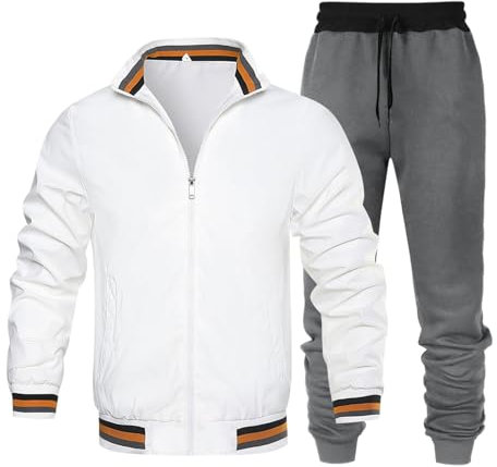 Generico Tuta Uomo Cotone Felpa Pile Bambino 5 Anni Da Lavoro Leggero Giacche Estive Leggere Verde Completa Pantaloni 3 Zip