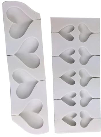 Ciieeo 2 Pièces Moule En Silicone En Forme De Coeur Moules À Sucettes Glacées Moules À Sucettes Glacées Gommeux Coeur Sucette Bonbons À Sucettes De