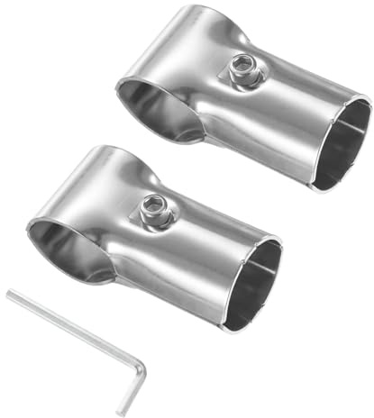 M METERXITY 2-Pack Structural Pipe Connector, T Clamps Stainless Steel Pipe Connector for OD 1.3 or 32MM Pipe, Conduit Connectors