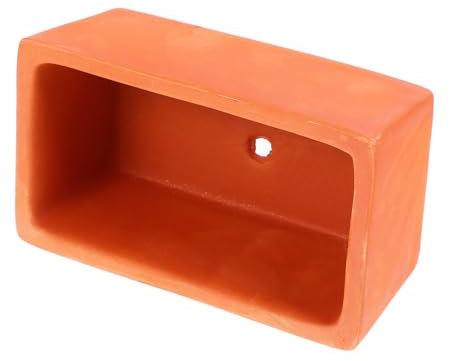 FONDOTIN Rettangolare in Terracotta Per Piante e Orchidee Fioriera Decorativa Per Ed Esterni Con Drenaggio Piccolo Per e Davanzale