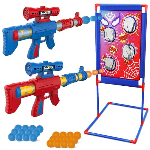 YOTOY Toys for 3-8 Year Old Kid Boy Shooting Games Toy for Kids | Spider Shooting Gun Targets for Garden, Birthday Gifts for 3 4 5 6 7 8 9 10 Years Old Boys, Outdoor Activities Toy