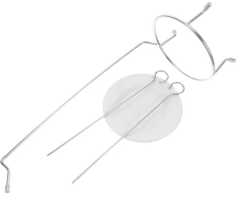 Alipis 1 Set Di Spiedini Per Barbecue, Porta Spiedini in Metallo Portatile, Porta Spiedini in Acciaio Inox Per Grigliate All'aperto, Campeggio E Picnic