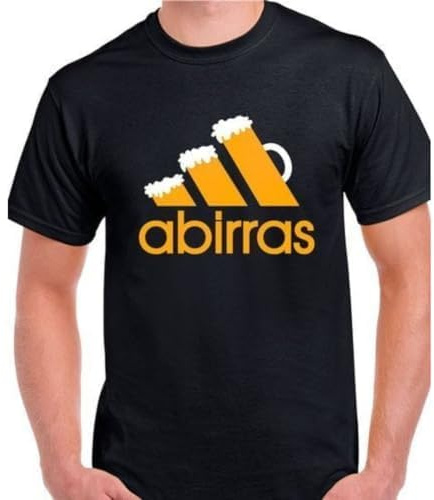 Tritó Design Camiseta Humorística Abirras, Diseño de Cerveza, Negro