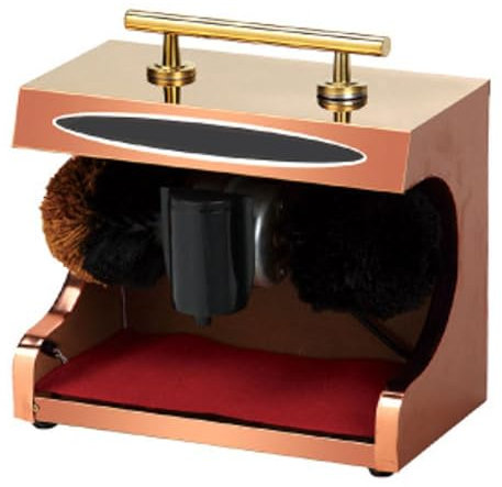 Cireuse à chaussures à induction entièrement automatique, polisseuse à chaussures domestique automatique, polisseuse à chaussures électrique publique pour la maison, le public, le hall d'un,Gold