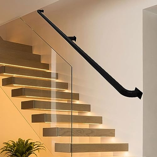 Adjustable Metal Stair Railing, Wall-Mounted Non-Slip Support for Loft and Corridor Safety