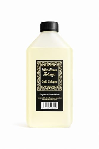 Gold Lemon Cologne 5L (80°) – Professional Lemon Eau de Cologne, Refreshing Citrus Scent, Bulk Size for Barbers, Hairdressers & Salons, Long-Lasting & Economical