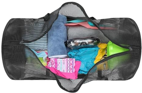 Tauchtasche: Vielseitige Aufbewahrung, schnell trocknende Netztasche mit Reißverschluss, Netzstoff für Schnorchelausrüstung, faltbar, leicht, wasserdicht, Gurt für Tauchen, Reisen, , D