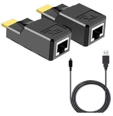 Extender HDMI Su Cavo Cat5e/6/7 1080P Convertitore A RJ45 Ethernet For PC Laptop PS4 PS5 HDTV For Connessione TV(USB Power cable)