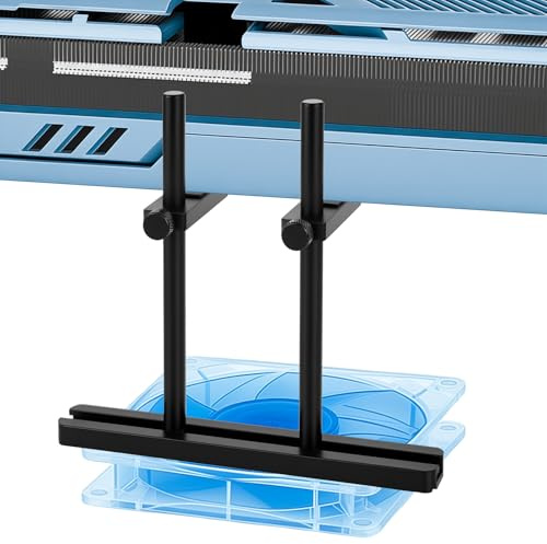 CTDMJ Soporte para tarjetas gráficas, altura ajustable de 35–128 mm, soporte GPU de doble barra, base de aluminio para tarjeta gráfica, soporte anti-caída para tarjeta de vídeo, compatible con GPU