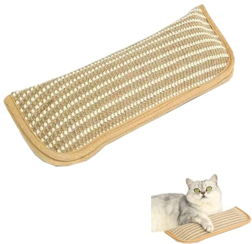 Coussin en sisal naturel résistant et durable aux extrémités pour chats à mâcher, aide à nettoyer les dents et soulager le stress. Convient pour les chats d'intérieur, les chatons et les foyers