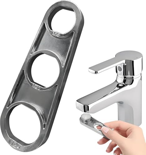 6-in-1 Tap Aerator Key, Multi-Use Faucet Aerator Key, M16/M18/M20/M22/M24/M28/Faucet Aerator Removal Wrench Tool for Easy Installation and Maintenance