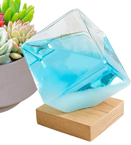 De las Tormentas Para Previsión Meteo,Barómetro Decorativo En Forma De Cubo,Herramienta Para Previsión Meteorológica Decorativa Con Base | Para La Decoración De Hogar, Escritorio, Interior, Habitación
