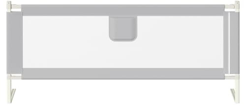 Hebitod Griglia di protezione per lettino, 180 x 80 cm, altezza regolabile, 64 – 96 cm, griglia per letto con chiusura di sicurezza, telaio in acciaio stabile, colore: grigio