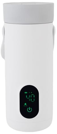 Tnfeeon Bollitore Elettrico da Viaggio Bollitore Portatile USB Ricaricabile 12 Fl Oz Temperatura Costante per tè e caffè Campeggio all'aperto Escursionismo Viaggi Viaggi d'affari con Riscaldamento