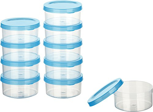 Kigima Mini-Gefrierdosen 10x0,1L rund Hellbllau – Vorratsdosen mit Deckel luftdicht – Frischhaltedosen mit Deckel – Aufbewahrungsbox Küche für Mealprep & Organisation – Austrian Quality