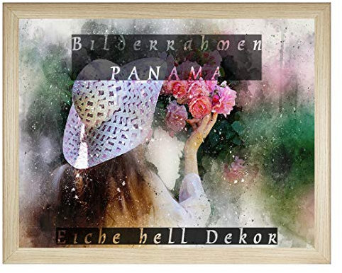 Homedecoration Bilderrahmen Panama 28 x 28 cm Eiche Hell Dekor mit Acrylglas Antireflex 1 mmm