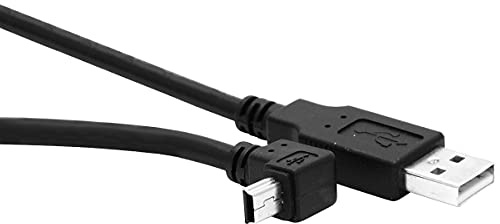 PremiumCord Câble de Connexion USB - Mini USB 2 m, Type A Mâle vers Type Mini B Mâle Coudé À 90°, Câble de Données Haute Vitesse 480 Mbit/s, 5 Broches, 2X Blindé, AWG28, Couleur Noir, 2 m