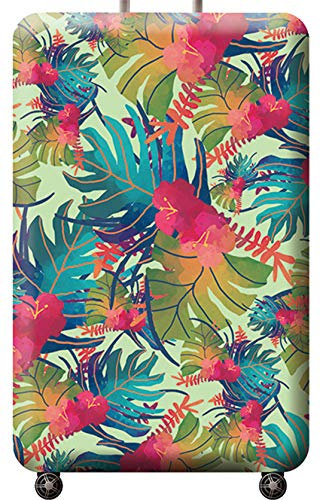 Hayisugal Kofferhülle Elastisch Kofferschutzhülle extra dick Gepäck Cover Reisekoffer Hülle Kofferschutz Luggage Cover Gepäckabdeckung Schutz Bezug, Blumen, XL (29-32 Zoll)