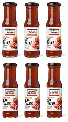 fairtrade ORIGINAL Chinesische Süß-Saure Asia Sauce 6 x 150ml | Fairtrade zertifiziert, gut geeignet als Wok-Sauce, direkt von Erzeugern, einfach lecker