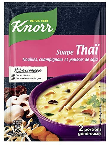 KNORR - Soupe Thaï 69G - Lot De 4 - livraison offerte